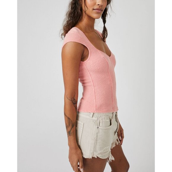 Free People Boss Babe Tank - Strawberry Colada NWOT - Picture 6 of 9